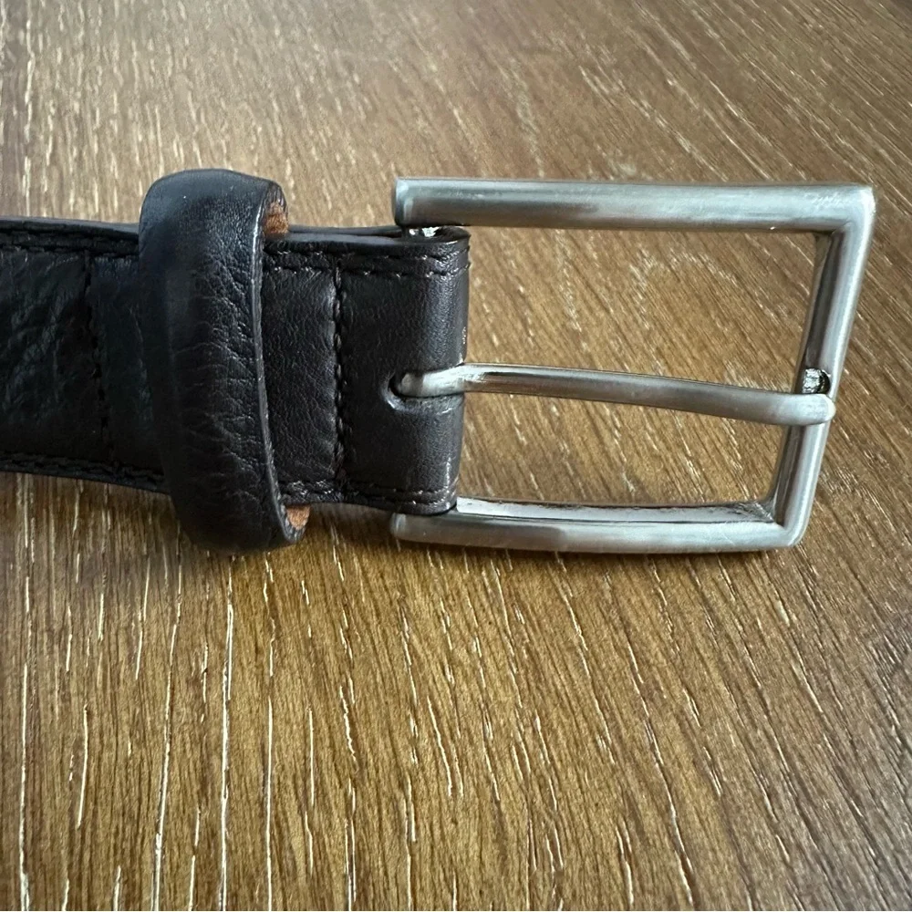 Vintage Cole Haan‎ Genuine Leather Belt A09639 ~ Dark Brown ~ 38